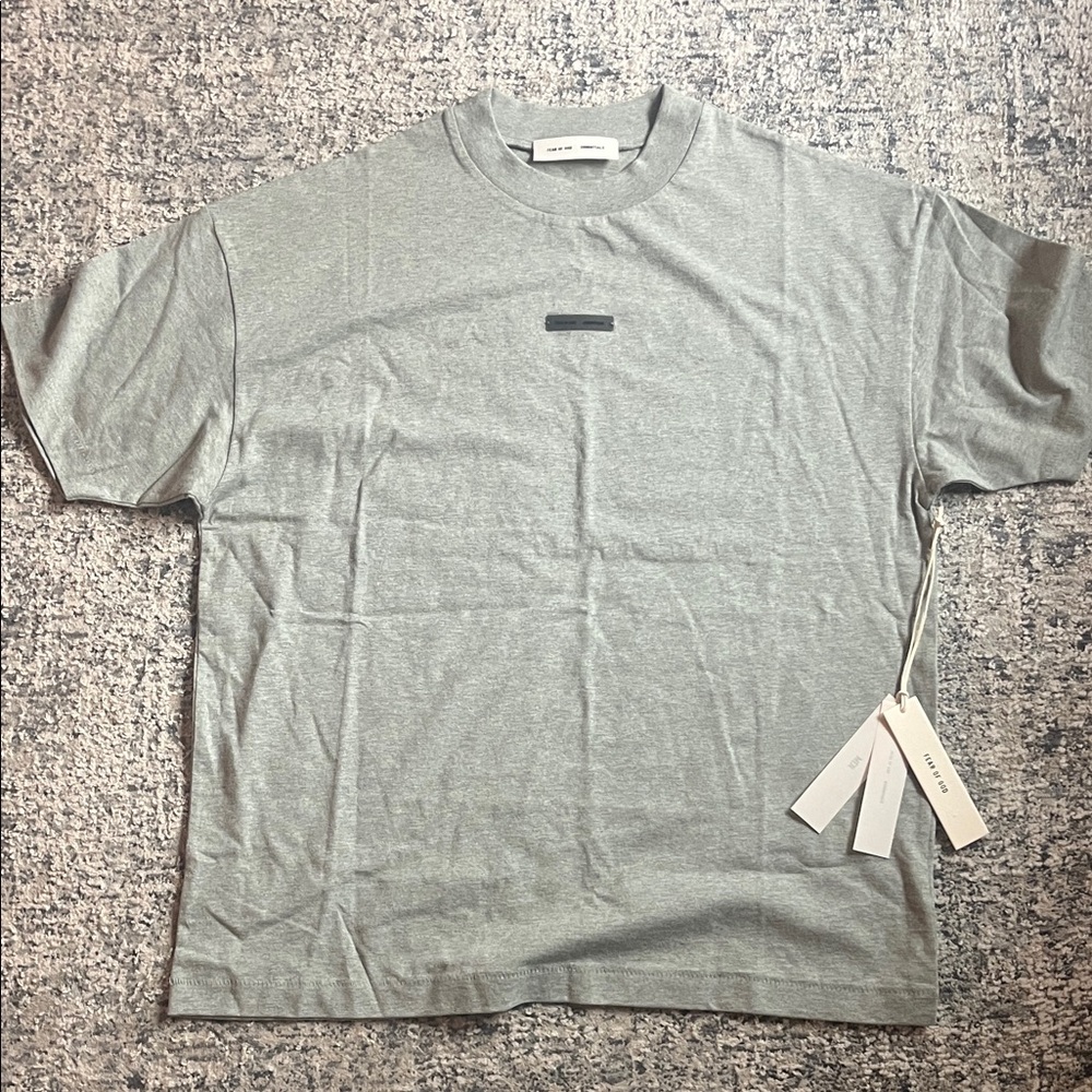 Fear of God Light Gray Short Sleeve Tee